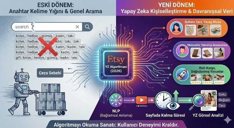 Etsy satıcı olmak eskisinden daha zor. Etsy de anahtar kelime düzeni bitti.