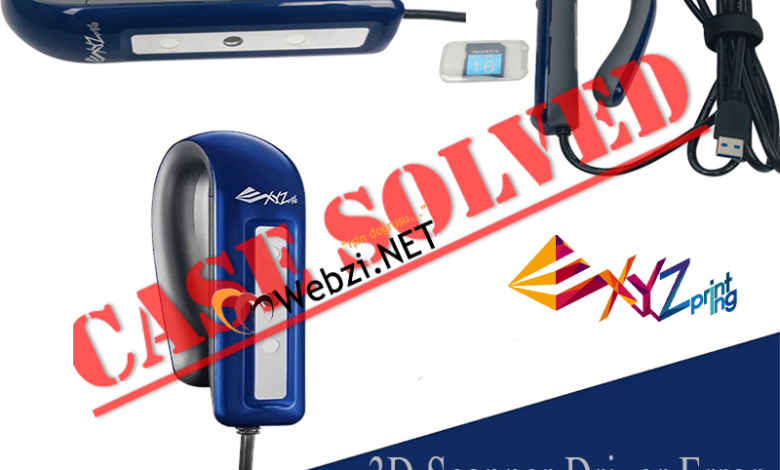 xyzprinting 3d tarayıcı driver hatası çözümü